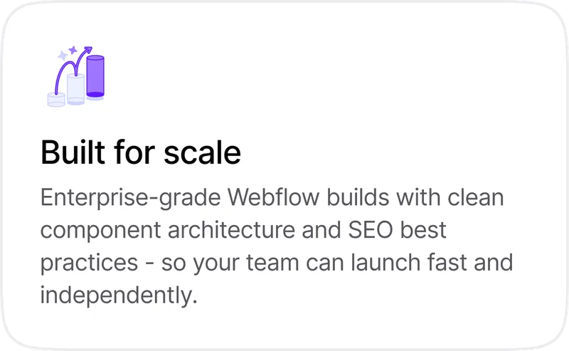 Built for scale: enterprise-grade Webflow with clean component architecture
